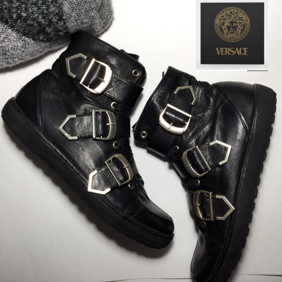 versace fur boots